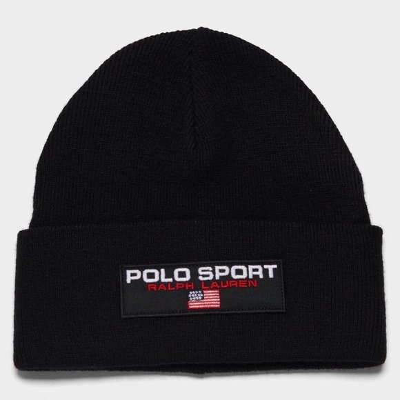 Polo Ralph Lauren Accessories Polo Ralph Lauren Polo Sport Usa Flag Logo Beanie Rib Knit